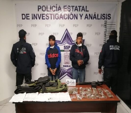 Detiene Policía Estatal a dos presuntos ladrones de combustible en Amozoc