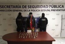 Policía Estatal detiene a presunto distribuidor de droga