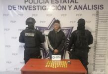 Detiene Policía Estatal a presunto narcomenudista en la capital poblana