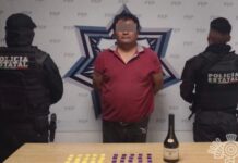 Asegura Policía Estatal a presunto narcomenudista en Cuautlancingo