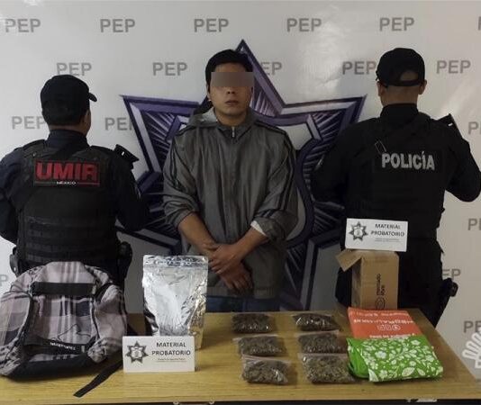 Policía Estatal detiene a presunto narcomenudista en el centro de la ciudad