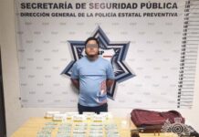 En posesión de arma y droga, Policía Estatal detiene a un hombre