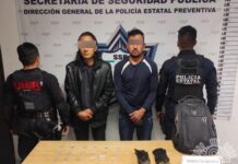 Presuntos narcomenudistas de Xanenetla son detenidos por la Policía Estatal