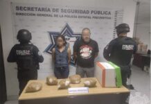 Con aproximadamente siete kilos de cristal, SSP detiene a dos presuntos distribuidores de droga