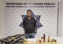 Detiene Policía Estatal a hombre presuntamente vinculado al robo de gas LP