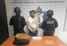 En posesión de 5 kilogramos de aparente marihuana, SSP detiene a un hombre