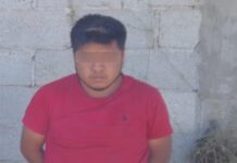 Agentes de la Policía Estatal detienen a hombre que operaba bodega con mercancía robada.