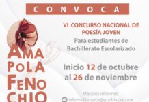 Extiende Cultura convocatoria del VI Concurso Nacional de Poesía Joven “Amapola Fenochio”