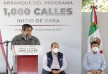 Gobierno del Estado aporta 50 millones de pesos para el Programa “1000 Calles”, en Puebla Capital.