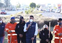 Eduardo Rivera Pérez informa sobre la meta superada en mantenimiento de áreas verdes.