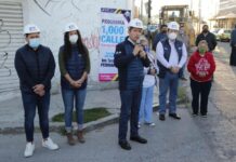 Eduardo Rivera Pérez arranca obras de construcción de pavimento de Mayorazgo.