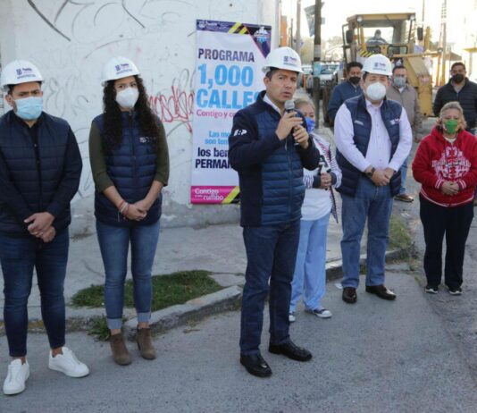 Eduardo Rivera Pérez arranca obras de construcción de pavimento de Mayorazgo.