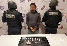 Detienen Policía Estatal y municipal a presunto narcovendedor.
