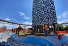 Inicia Infraestructura demolición de rotonda y obelisco en Bulevar Hermanos Serdán