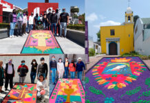 Estudiantes mantienen viva la tradición de Alfombras de Cuaresma