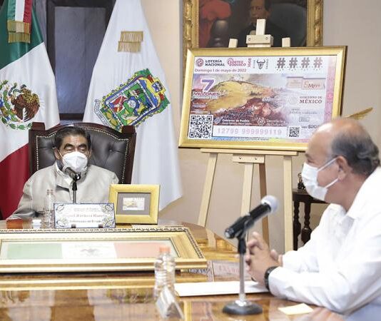Presenta Gobierno de Puebla billete de Lotería Nacional conmemorativo al 5 de Mayo