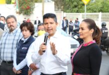 Eduardo Rivera encabeza operativo Escuela Segura en el Centro Escolar Gustavo Díaz Ordaz.