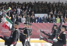 Celebra Puebla 5 de Mayo; AMLO y Barbosa Huerta encabezan Desfile Cívico-Militar