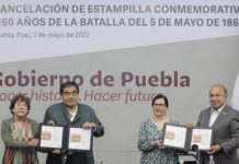 Preside MBH Cancelación de Estampilla Conmemorativa por Batalla del 5 de Mayo