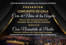 Invita Cultura a conciertos de los coros Normalista de Puebla y de Niños de Los Ángeles