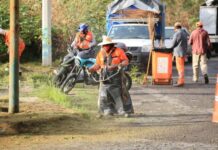 Lleva Ayuntamiento de Puebla jornada integral de vialidades a la entrada de La Margarita.