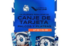 Canje de franjabono, plateas y palcos.