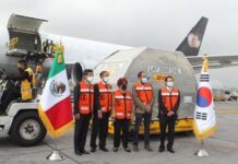Gobierno de México recibe vacunas pediátricas contra COVID donadas por Corea del Sur