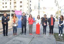 Liliana Ortiz encabeza jornada informativa sobre violencia de género.