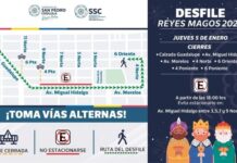 SSC Cholula implementará cierre de calles por desfile del día de Reyes