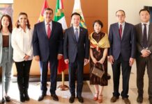 Estrecha gobernador Sergio Salomón lazos Bilaterales con embajadores de China y Unión Europea