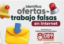 Alerta SSP sobre ofertas de trabajo falsas en Internet