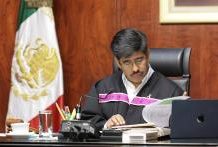 El ministro presidente de la SCJN Hugo Auilar Ortiz, rinde su primer informe de actividades.