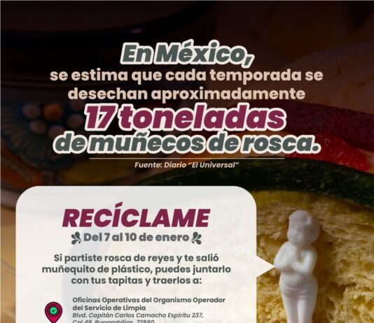 Impulsa Ayuntamiento de Puebla campaña para reutilizar muñecos de la Rosca para apoyar la causa social.