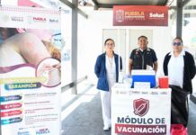 Refuerzan prevención del sarampión con jornada de vacunación en el RUTA.