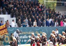 Más de 14 mil participantes protagonizaron el Desfile Cívico-Militar de la Batalla de Puebla del 5 de mayo