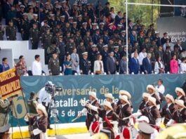 Más de 14 mil participantes protagonizaron el Desfile Cívico-Militar de la Batalla de Puebla del 5 de mayo