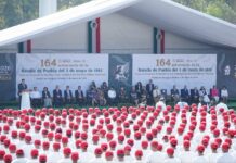 Informa Pepe Chedraui saldo blanco en la capital por el desfile del 164 aniversario de la Batalla de Puebla .