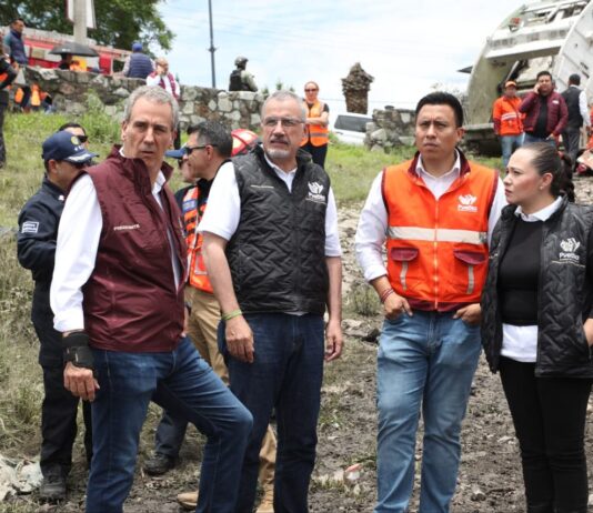 Inspecciona Pepe Chedraui labores en el vaso regulador Puente Negro, así como afectaciones en la zona