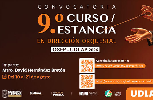 La UDLAP y OSEP convocan al 9.º Curso/Estancia en Dirección Orquestal 2026.