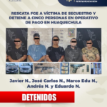 Rescata FGE a víctima de secuestro y detiene a cinco personas en operativo de pago en Huaquechula