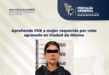 Aprehende FGE a Ivette “N” presunta “gotera” por robo agravado en Ciudad de México.