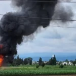 Protección Civil informa sobre quema controlada de PEMEX en San Martín Texmelucan.