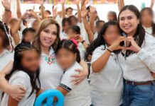 Festeja Ceci Arellano fiestas patrias en casas de asistencia del SEDIF.