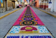 “La Noche Mágica” de Acatzingo mostrará más de 9 kilómetros de alfombras artísticas