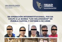 En operación interinstitucional, FGE da golpe a la banda “Los Millonarios” en Puebla capital y detiene a su líder