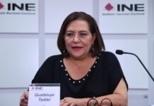 Notifican diputados federales recepción del oficio sobre la renuncia de Guadalupe Taddei a la presidencia del INE.