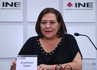 Notifican diputados federales recepción del oficio sobre la renuncia de Guadalupe Taddei a la presidencia del INE.