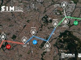 Avanza construcción de tres estaciones del transporte por cable en Puebla.