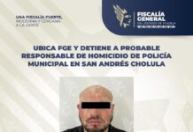 Ubica FGE y detiene a probable responsable de homicidio de policía municipal en San Andrés Cholula.