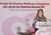 Ceci Arellano entrega equipo médico a cinco hospitales mediante Obra Comunitaria